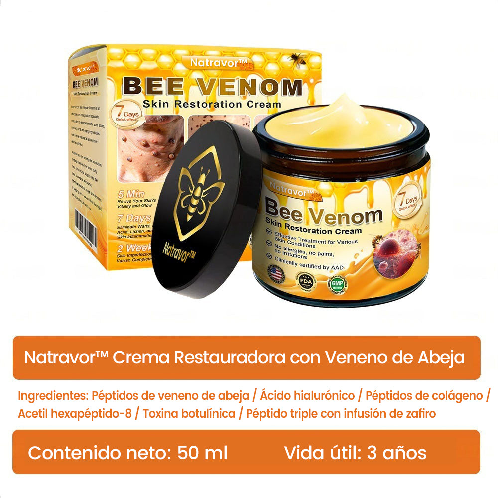 💎👨⚕️Tienda de Mayo Clinic y Cleveland Clinic: Hecho y enviado desde EE. UU. -✨ Natravor™ "Dermal Gold" Crema restauradora de la piel con veneno de abeja y botox - 🔥ÚLTIMO DÍA: 80 % DE DESCUENTO🔥
