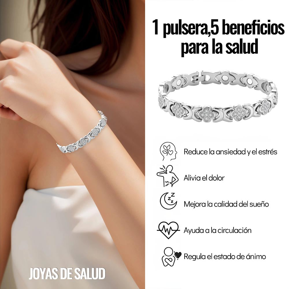 ⏰ÚLTIMO DÍA 49% DE DESCUENTO-🍀Pulsera de terapia magnética de trébol de cuatro hojas