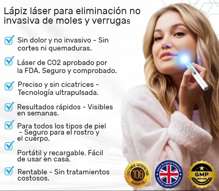 🏆Lápiz láser de grado médico Natravor™ 💕 (con tecnología láser de CO₂, elimina eficazmente lunares, verrugas, marcas en la piel, manchas de pigmentación y otras imperfecciones de la piel)