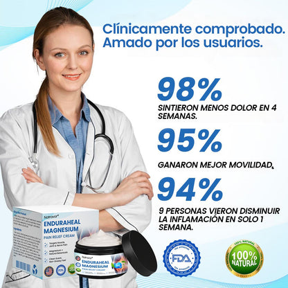 Crema analgésica de magnesio Natravor™ EnduraHeal (trata la artritis, la neuropatía, el reumatismo, las lesiones deportivas y más)