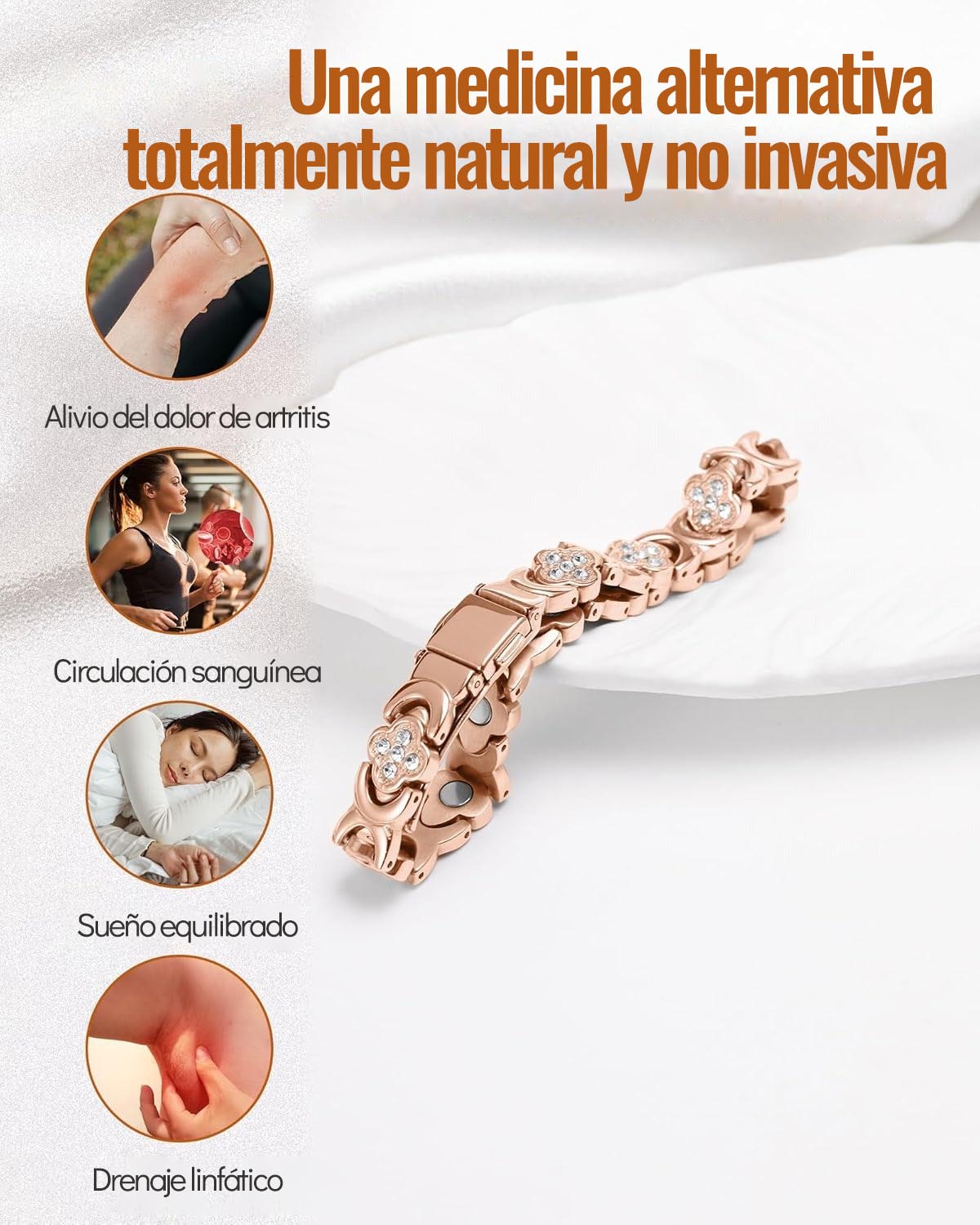 ⏰ÚLTIMO DÍA 49% DE DESCUENTO-🍀Pulsera de terapia magnética de trébol de cuatro hojas