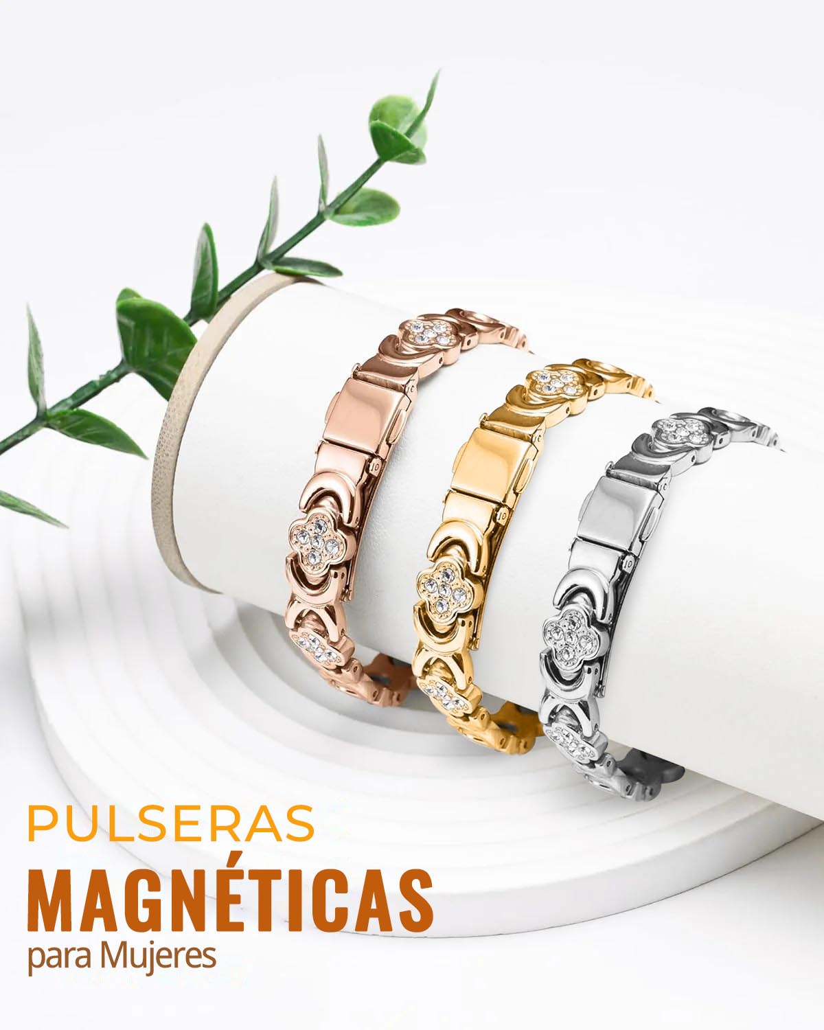 ⏰ÚLTIMO DÍA 49% DE DESCUENTO-🍀Pulsera de terapia magnética de trébol de cuatro hojas