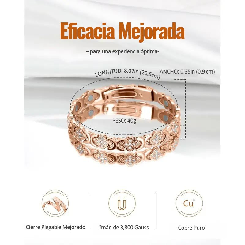 ⏰ÚLTIMO DÍA 49% DE DESCUENTO-🍀Pulsera de terapia magnética de trébol de cuatro hojas