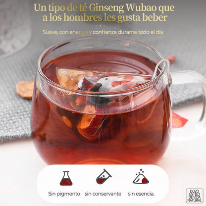 Té de hierbas Natravor™ de ginseng y mora