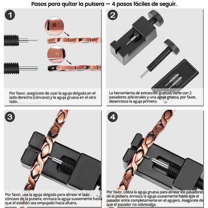 ⏰ÚLTIMO DÍA 49% DE DESCUENTO - Pulsera magnética de cobre: alivia la fatiga y promueve la circulación sanguínea🔥