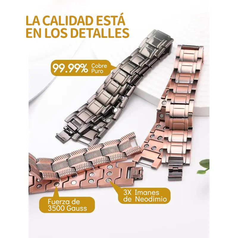 ⏰ÚLTIMO DÍA 49% DE DESCUENTO - Pulsera magnética de cobre: alivia la fatiga y promueve la circulación sanguínea🔥