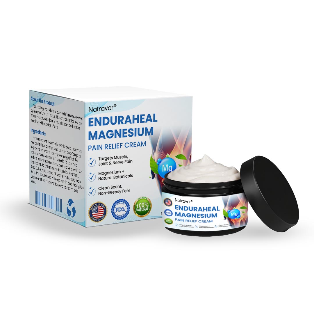 Crema analgésica de magnesio Natravor™ EnduraHeal (trata la artritis, la neuropatía, el reumatismo, las lesiones deportivas y más)
