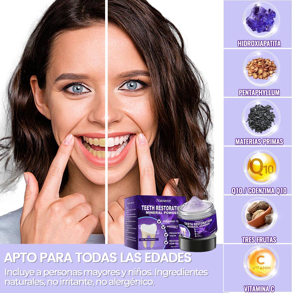 Polvo mineral para la restauración dental Natravor™