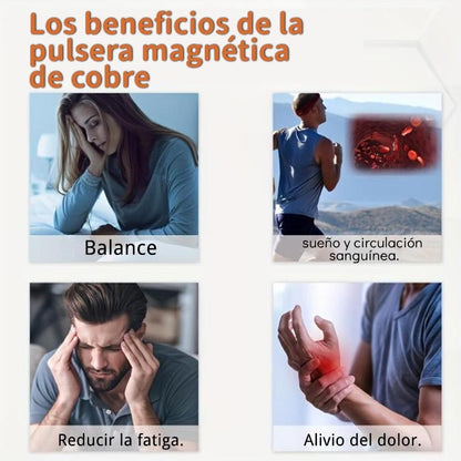 ⏰ÚLTIMO DÍA 49% DE DESCUENTO - Pulsera magnética de cobre: alivia la fatiga y promueve la circulación sanguínea🔥